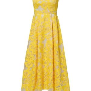 Hunter Bell Yello Abstract Stitch Dress